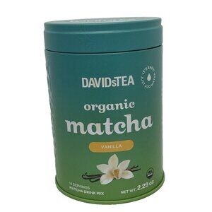 DavidsTea Vanilla Organic Matcha 2.29 Oz. Drink Mix Vegan Low Caffeine